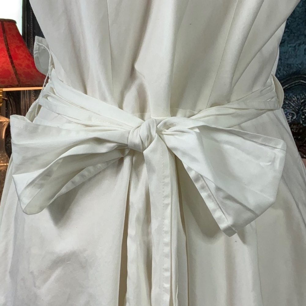 LRL Ralph Lauren White Summer classic wrap Dress with a ruffle V - Picture 7 of 14